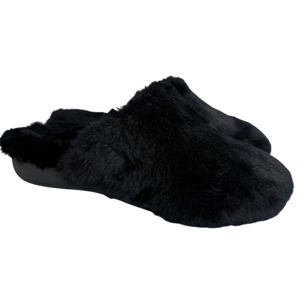 Vionic Gemma Plush Black Women's Orthotic Slippers Adjustable Closure Size 7 - Picture 11 of 13